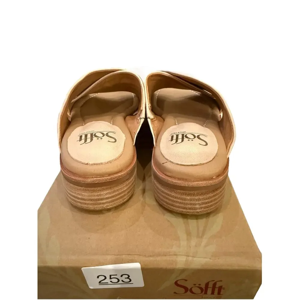 Sofft Women's The Heel Tapioca Gray Fallon Slide Sandals Size 7